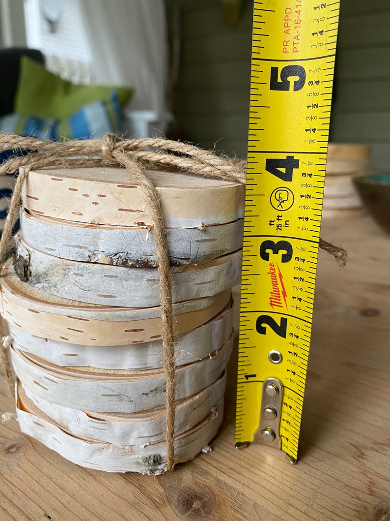 Solid Birch Wood Coasters Etsy