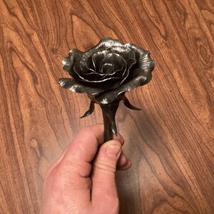 6th Anniversary Gift | Hand Forged Rose | Forged Iron Rose | Metal Flower | Gift for Wife | Gift for Mother