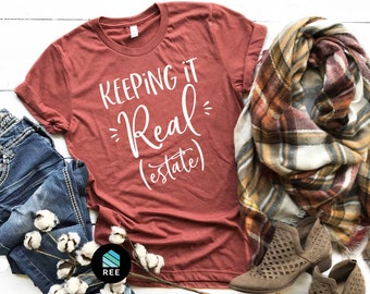 Keeping It Real Estate Shirt, Realtor Shirts, Real Estate, I Sell Real Estate, Realtor T Shirt, Unisex Heather T-Shirt, Real Estate Investor