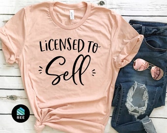 Autorisé à vendre du tee, chemise d’agent immobilier, l’immobilier est mon agitation, cadeau pour agent immobilier, cadeau d’agent immobilier, home sweet home, t-shirt d’agent immobilier