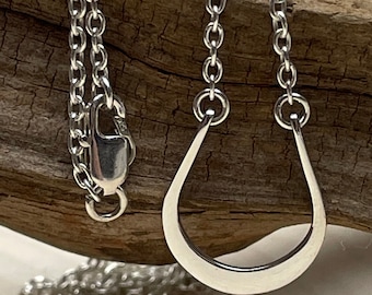 Sterling Silver Horseshoe  Pendant Necklace