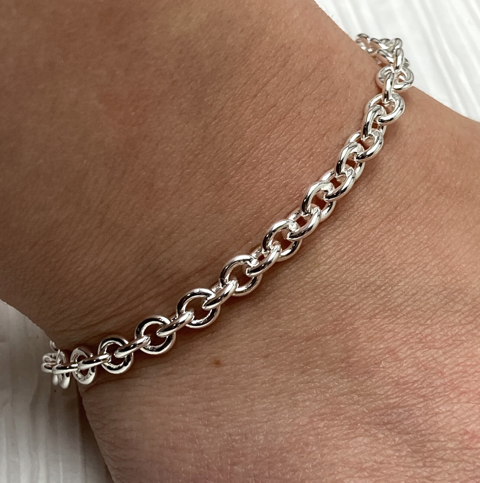 Cable Chain Bracelet - Silver