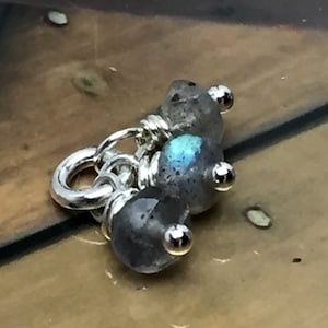 35% Off NO Coupons Needed, Hand Wrapped Labradorite Gemstone Dangle, Labradorite Stone, Gemstones, Hand Wrapped Gemstones, Gemstone Charms
