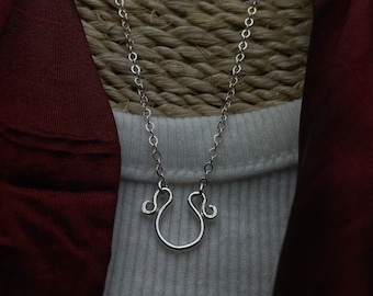 Sterling Silver Charm Holder Necklace