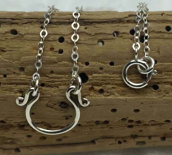 Sterling Silver Charm Holder Necklace Sterling Silver Pendant Etsy