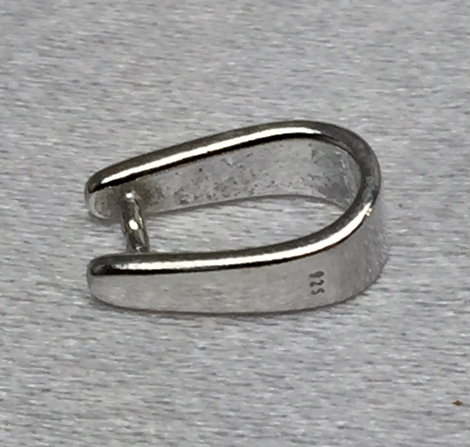 Large Plain Sterling Silver Pinch Bail S244 Pendant Bail Etsy
