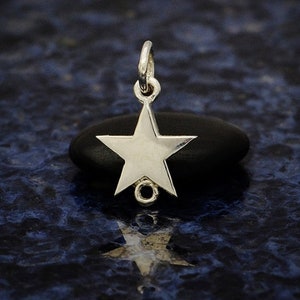 Sterling Silver Star Link, Connector Link, Star Link, Celestial Charms, Celestial Jewelry, Star Jewelry