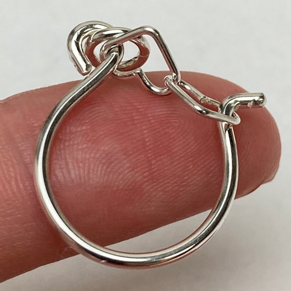 35 % de réduction AUCUN coupon nécessaire, porte-breloques fait main en argent sterling avec chaîne en forme de coeur, pendentif porte-breloques en argent sterling