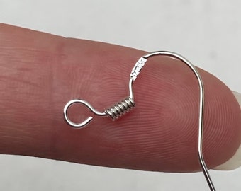 Sterling Silver French Hook Ear Wires, Earring Findings