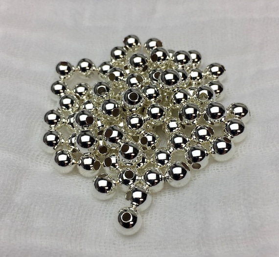 Sterling Silver 6mm Seamless Round Beads,  Sterling Silver Round Beads, 6mm Beads