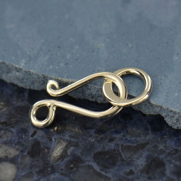 35% Off NO Coupons Needed, Simple Hook & Eye Clasp, 428 Jewelry Clasp, Bracelet Clasp, Gold Plated Hook and Eye Clasp
