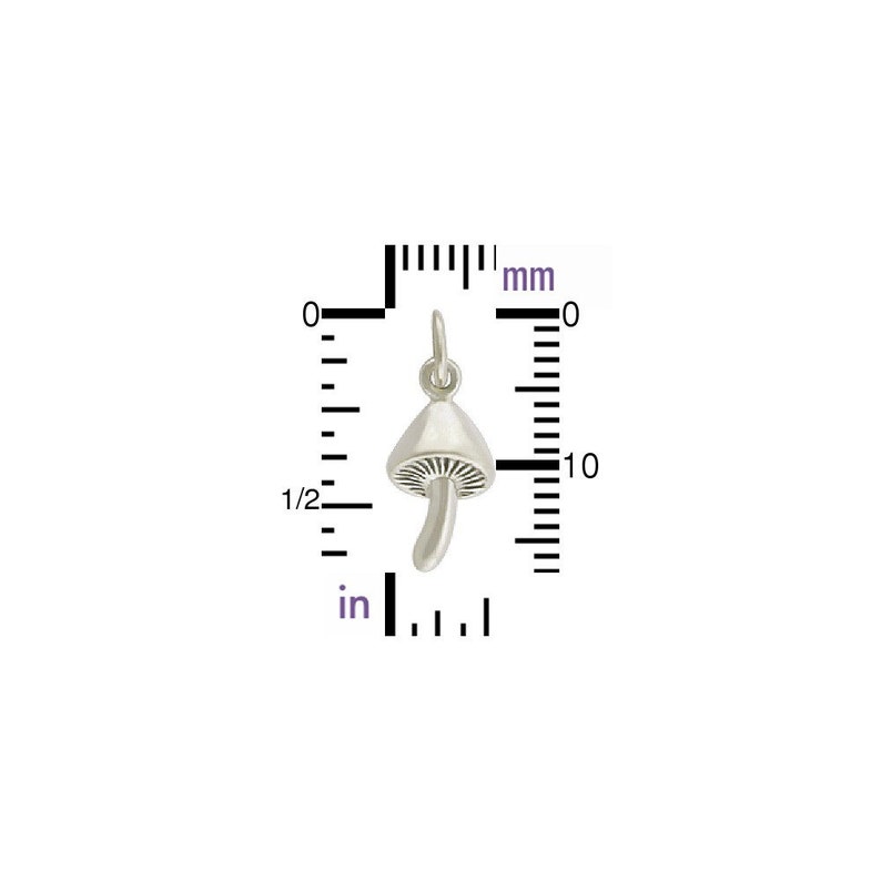 Meadowlark Mushroom Charm Earrings - Sterling Silver