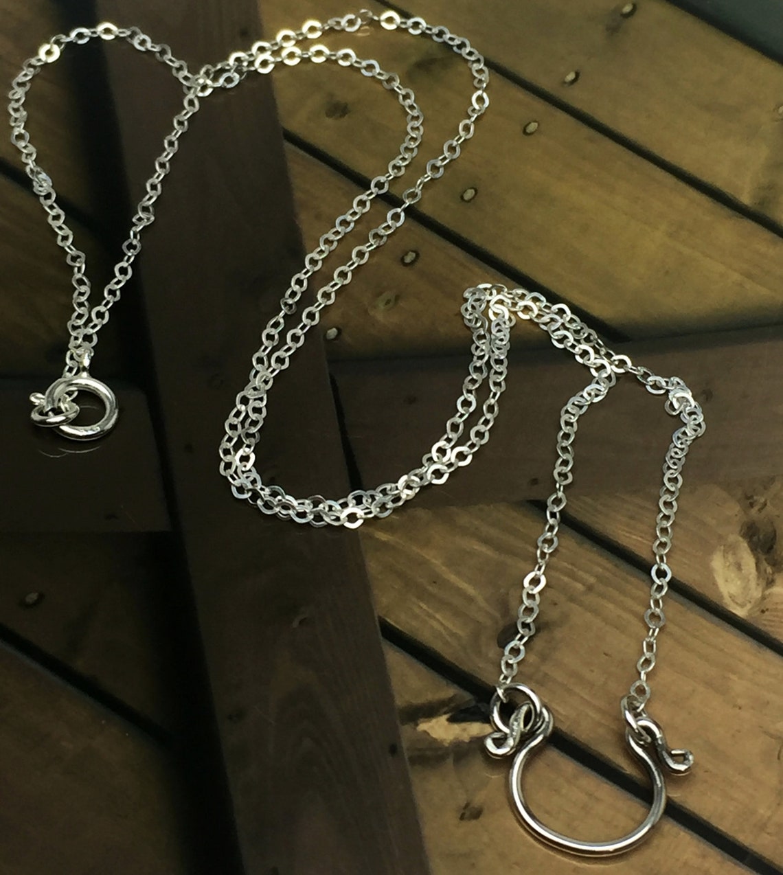 Sterling Silver Charm Holder Necklace Sterling Silver Pendant Etsy