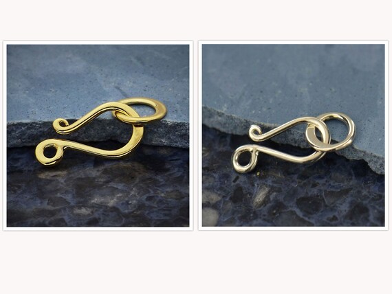 925 Sterling Silver Cat Hook Eye Clasp for Necklace Bracelet