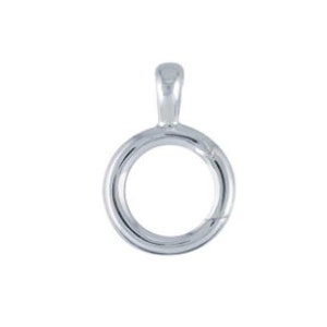 On Sale 30% Off, Sterling Silver Hinged Circle Small Charm Holder Pendant