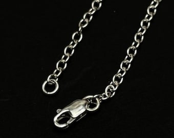 Add a Chain, Sterling Silver Round Cable Chain, Various Sizes to Choose From