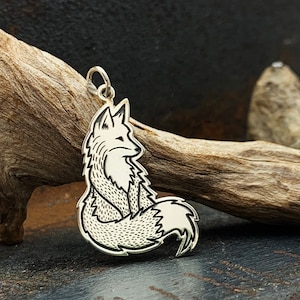 On Sale, Sterling Silver Fox Charm, Wildlife Charms, S6278