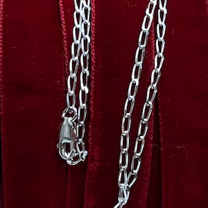 Sterlingzilveren diamantgeslepen kinketting, 14-30 inch