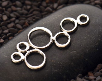 Bubble Pendant Silver Links, S2469, Connector Link, Jewelry Findings, Bubble Link, Bubble Cluster Link