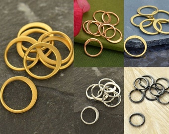 9mm Circle Links, Extra Small Circle Links,  Sterling Silver Circle Links, Jewelry Links, Circle of Life Jewelry Links