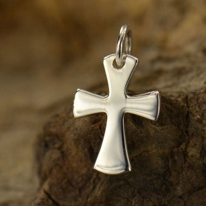 Sterling Silver Celtic Cross Charm 16mm, Cross Jewelry, Small Cross Charm, Christian Jewelry