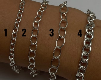 35 % de réduction AUCUN coupon nécessaire, Bracelets à breloques en argent sterling, Quatre styles au choix, Chaîne de bracelet en argent sterling, Chaîne, Best-seller