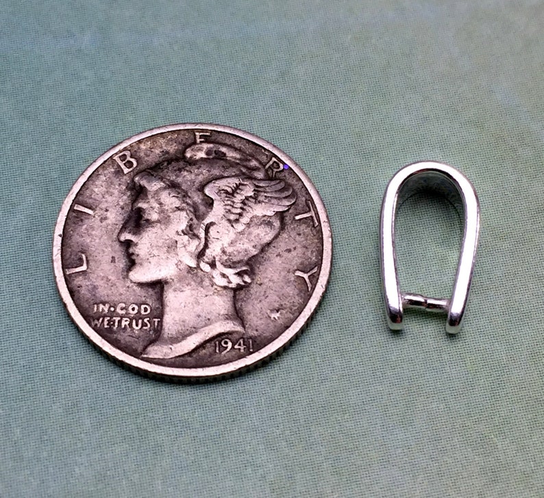 Large Plain Sterling Silver Pinch Bail S244 Pendant Bail Etsy Australia