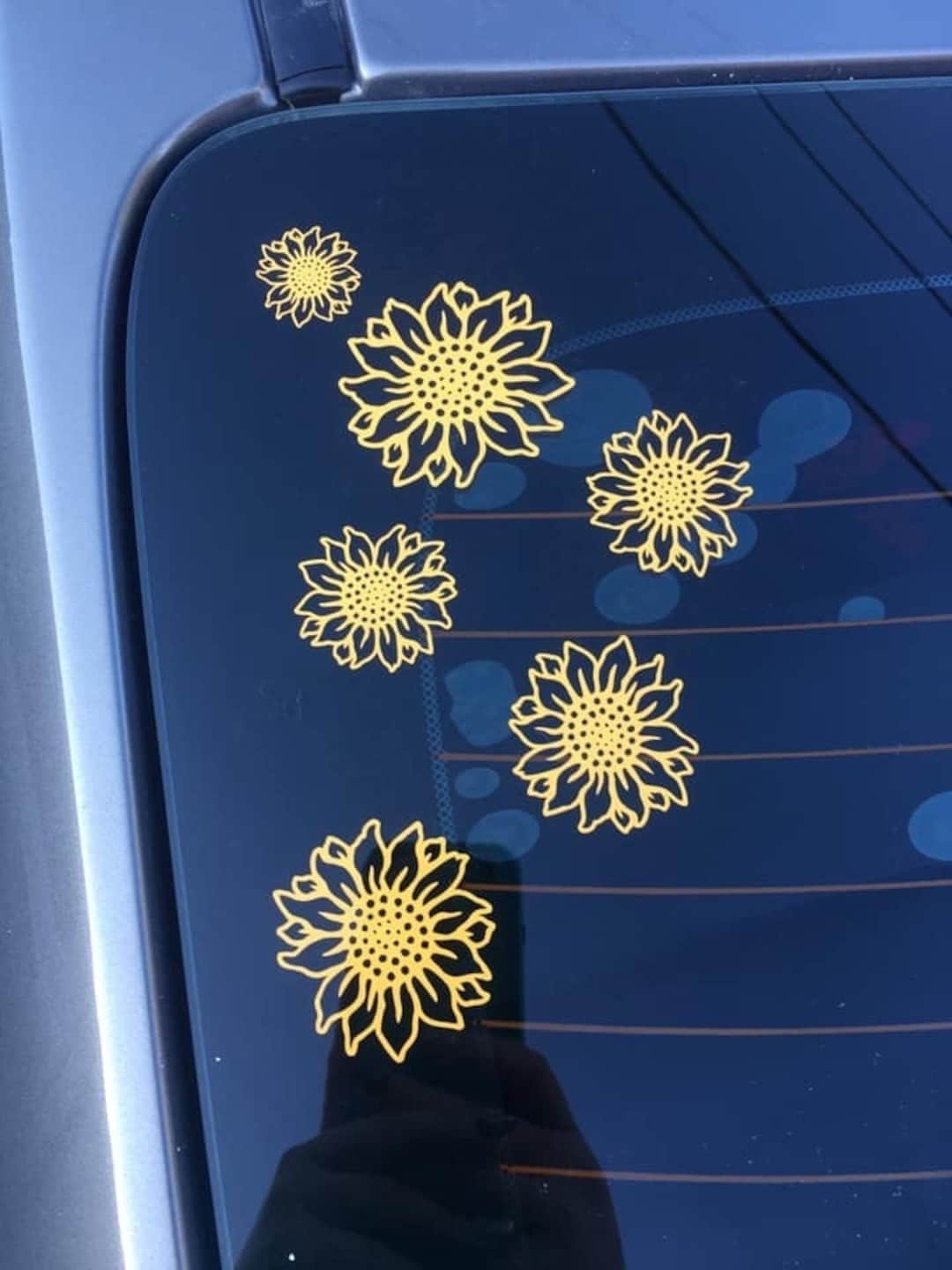 Sunflower Vinyl Car Decal Sunflower Décor Gifts Cute Sticker Etsy