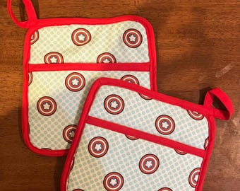 American Superhero Hot Pads