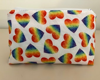 Bolsa cosmética Rainbow Hearts