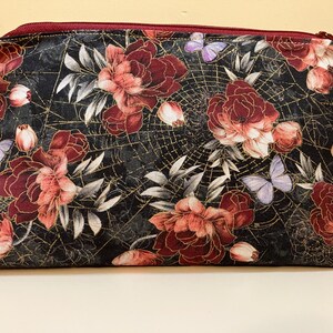 Spider-Webs and Roses Cosmetic Bag