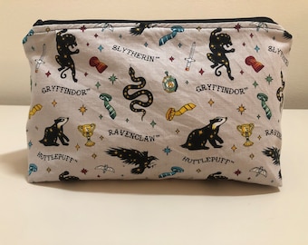 Wizard House Mascots Cosmetic Bag