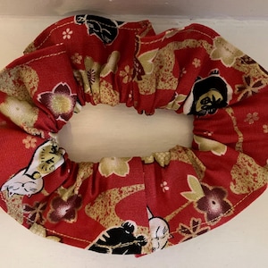 Japanese Lucky Cat Scrunchie