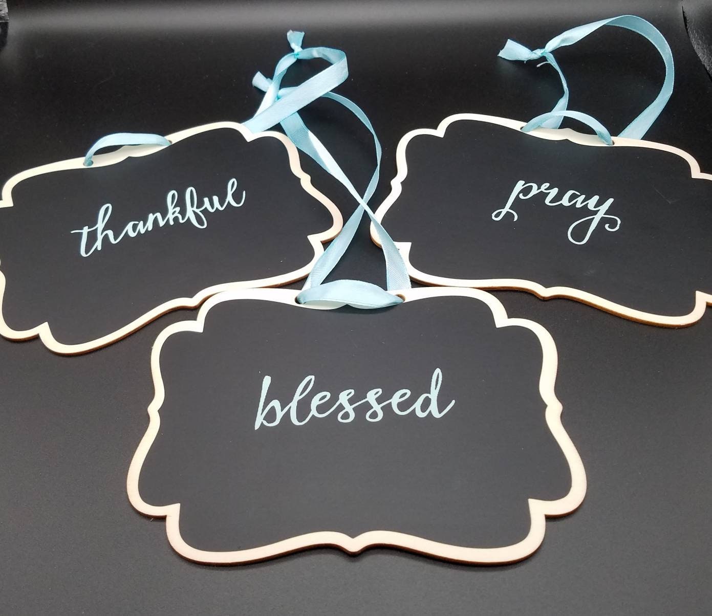 Chalkboard Signs on Ribbon, Customizable, Set of 3 Etsy UK