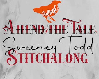 Begleite die Geschichte – Sweeney Todd inspiriertes Stickprojekt (SAL) – Halloween-Musik-Kreuzstich – Ein gotisches Kreuzstichmuster – 273 x 140 Stiche
