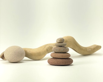 Desktop Zen™ Balancing Stones — Lake Superior Beach Stones — Rock Cairn — Mindfulness Meditation Exercise — Sustainable Art