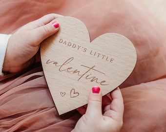 Personalised Engraved Baby's First Valentine's Day Plaque | Keepsake Gift | Wooden Baby Gift | Social Media Photo Prop | Mummy's Valentine