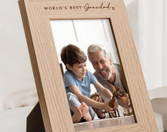 World's Best Grandad Gift | Grandad Photo Frame | Fathers Day Gift for Grandad, Grandpa, Nonno | Grandad Fathers Day | Grandad Birthday Gift