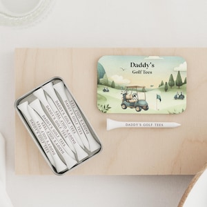 Daddy Gift | Golf Tees & Storage Tin | Golf Gift for Daddy, Grandad | Golf Gifts for Men | Daddy Birthday Gifts | Grandad Gifts for Him