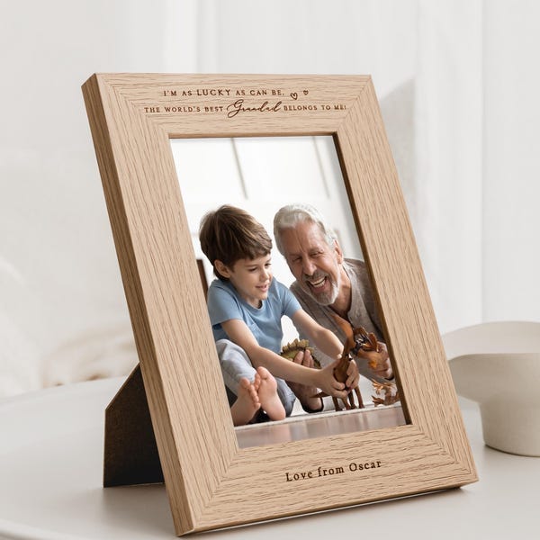 World's Best Grandad Belongs To Me | Father's Day Photo Frame | Grandad Birthday Gift | New Grandad, Grandpa, Nonno, Papa, Pops Gift