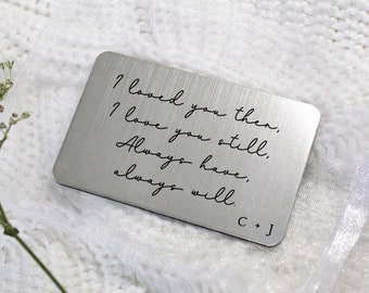 Personalised Wallet Insert | Engraved Gift For Him | Valentine’s Day Gift | Birthday Gift | Partner Boyfriend Husband Hubby Gift