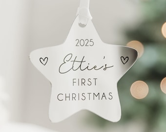 Baby's First Christmas Ornament | Babys 1st Xmas Keepsake Christmas Bauble | Babys First Xmas Tree Decoration | Baby's First Christmas