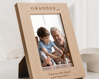 Grandad Gift | Gift for Grandad, Grandpa, Nonno, Pops, Papa | Father's Day Gift for Grandad | Grandad Birthday Gift | Grandad Photo Frame