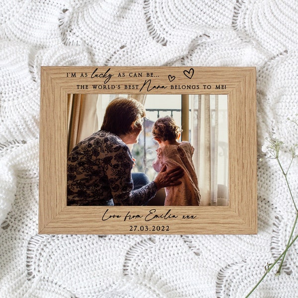 Nanny Engraved Photo Frame Etsy