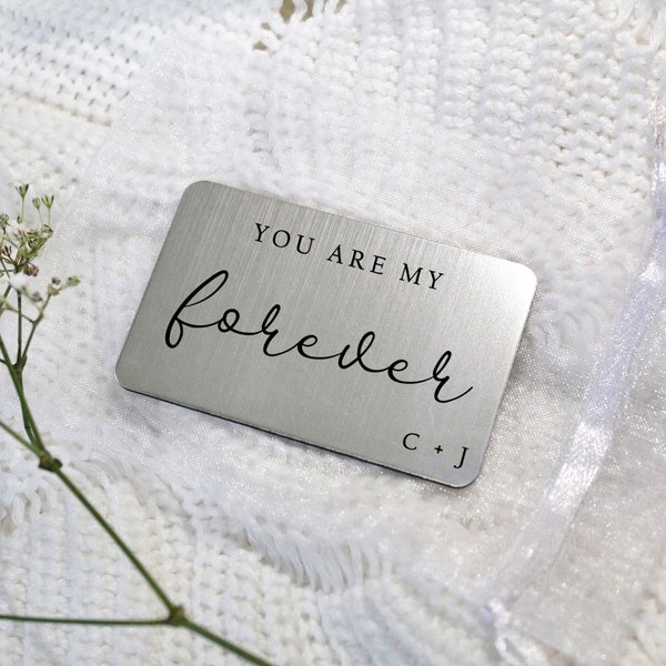 Personalised Wallet Insert | Credit Card Sized | Engraved Gift | Ideal For , Birthday, Partner, Husband