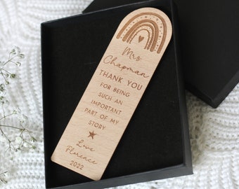 Personalised Teacher Oak Bookmark | End of School Year | Personalised Teacher Gift | Thank You For Being Part Of My Story| Thank You Teacher