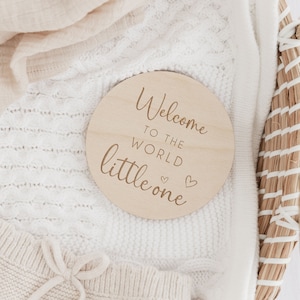 Baby Arrival Sign | Welcome to the World | Hello World L Engraved Name ...