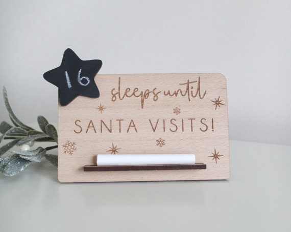 Personalised christmas countdown plaque Clearance