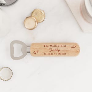 World&#39;s Best Daddy Bottle Opener | Father&#39;s Day Gift for Dad Daddy Grandad Grandpa Uncle | Dad Daddy Grandad Birthday Gift