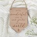 Personalised Nursery Decor | Wood Nursery Playroom Flag | Baby Pennant Flag | Childrens Bedroom Decor | Scandi Decor | How Wonderful Life Is 